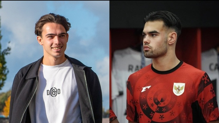 Pemain Timnas Indonesia Tim Geypens dan Jens Raven