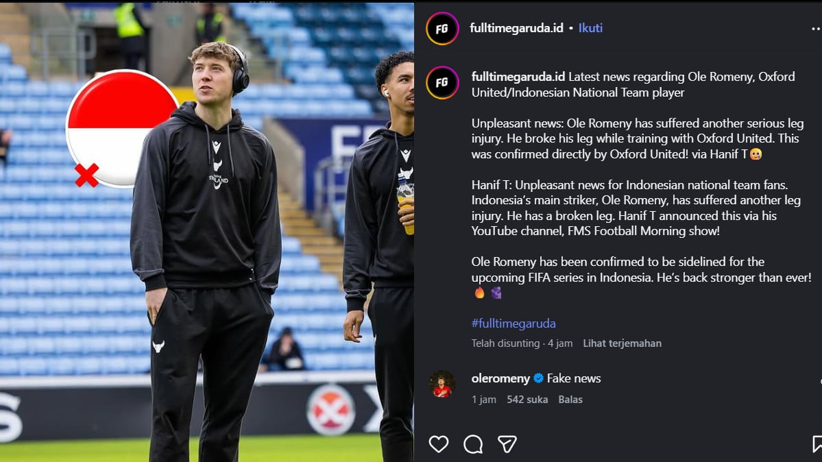 Ole Romeny Tanggapi Kabar Dirinya Cedera
