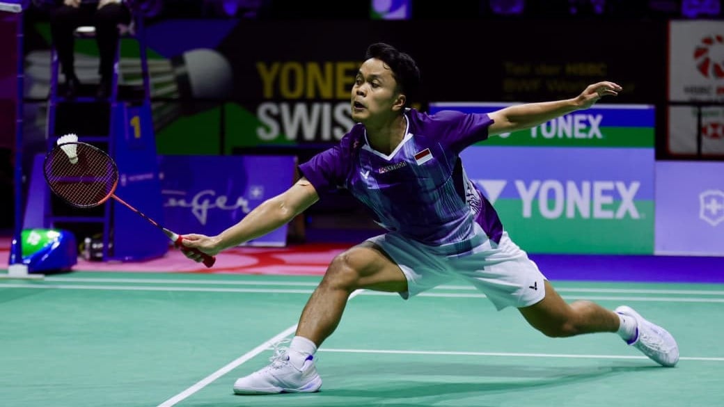 Anthony Ginting terhenti di semifinal Swiss Open 2026