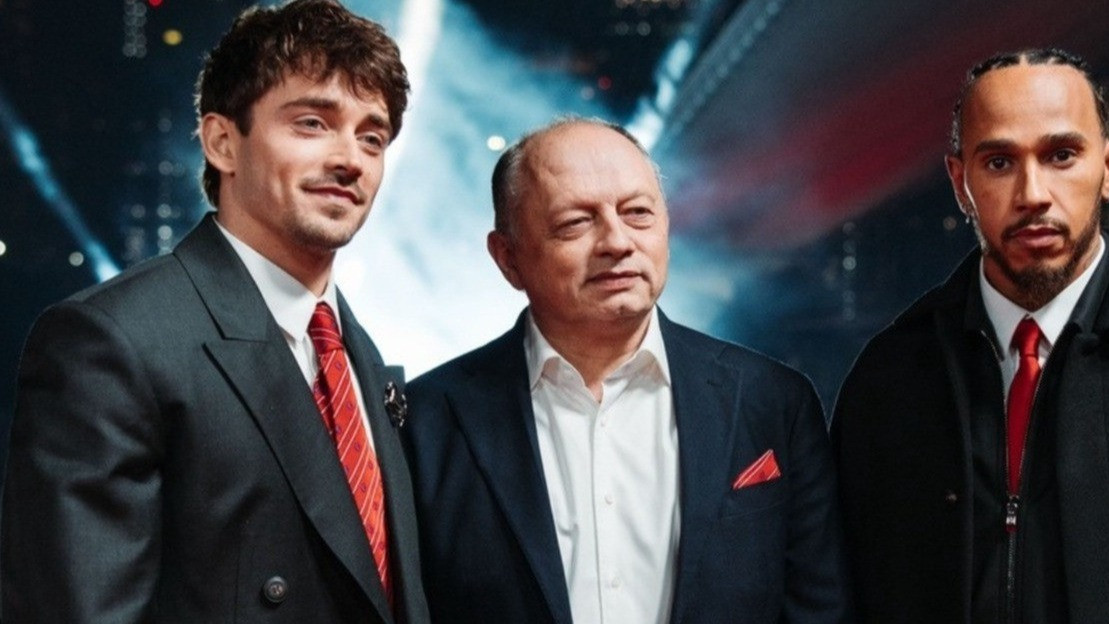 Charles Leclerc, Fred Vasseur dan Lewis Hamilton