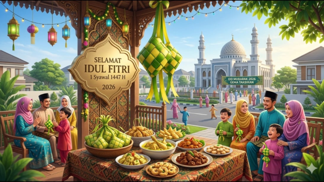 Ilustrasi Hari Raya Idul Fitri 2026