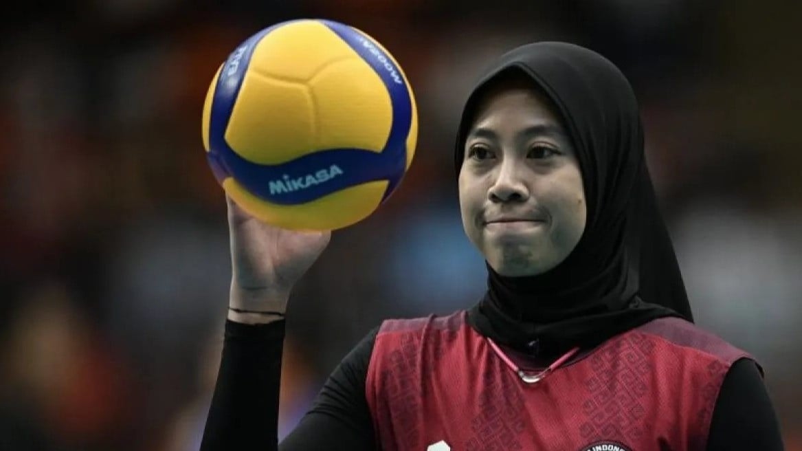 Megawati Hangestri saat bela Timnas Voli Putri Indonesia