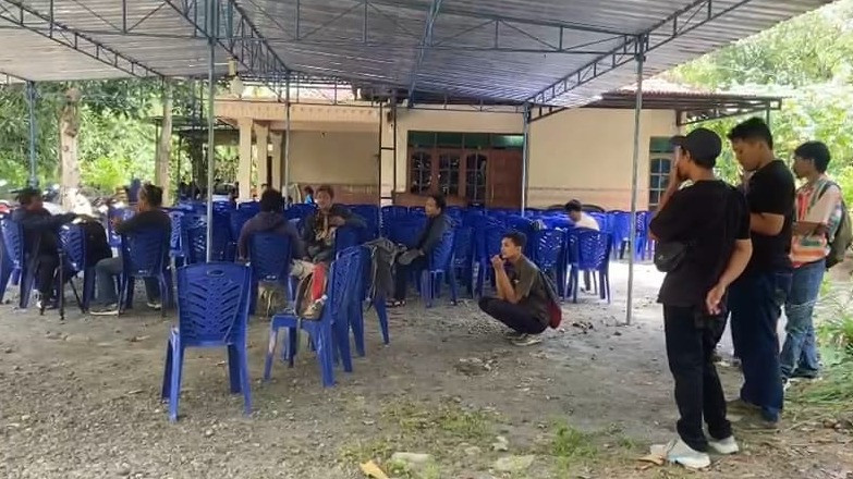 Suasana di rumah orang tua Praka Farizal Rhomadhon di Dusun Ledok, Kalurahan Sidorejo, Kapanewon Lendah, Kabupaten Kulon Progo, DI Yogyakarta.