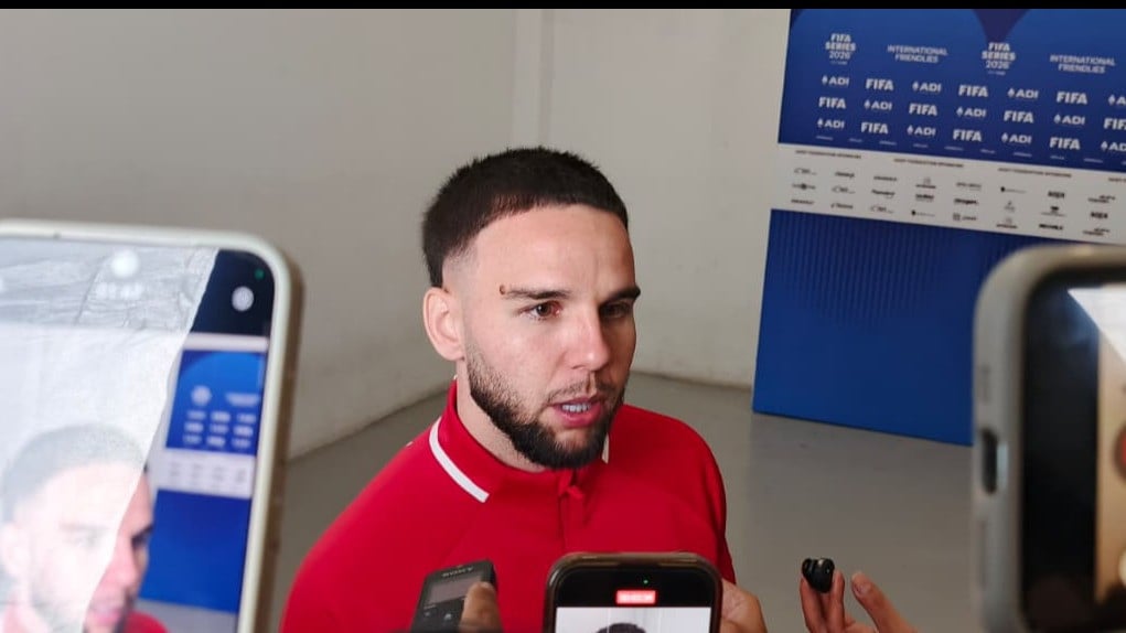 Pemain Timnas Indonesia, Calvin Verdonk Usai Laga Menghadapi Bulgaria di FIFA Series 2026