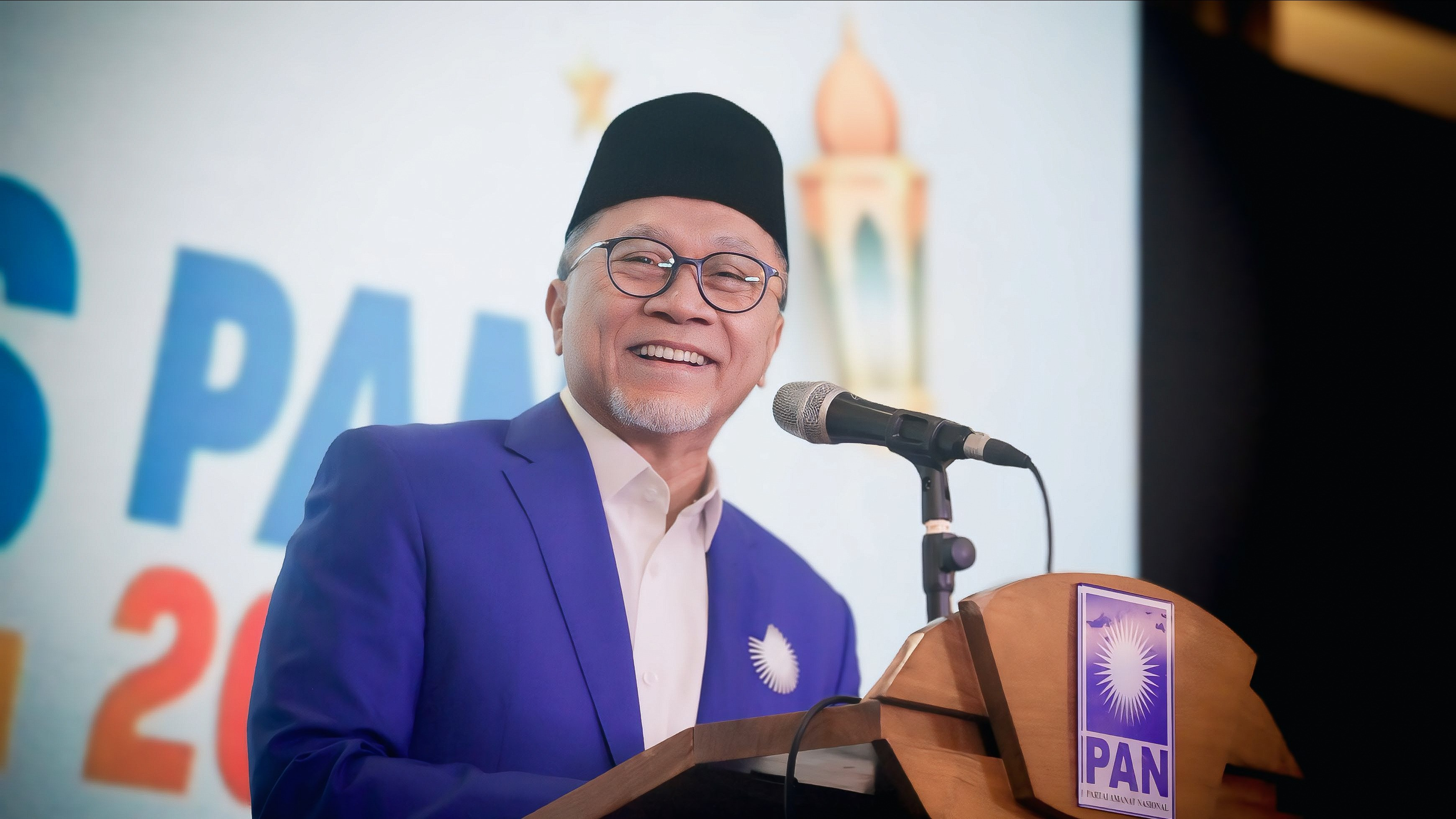 Pidato sambutan Ketua Umum Partai Amanat Nasional, Zulkifli Hasan (Zulhas) dalam Rakernas I PAN, di Rumah DPP PAN, Jakarta, Selasa (31/3/2026)