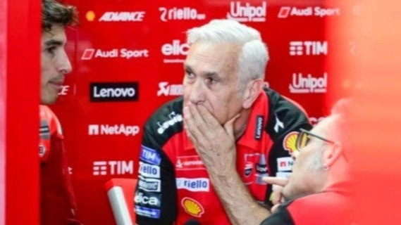 Marc Marquez dan Manajer Ducati Lenovo, Davide Tardozzi
