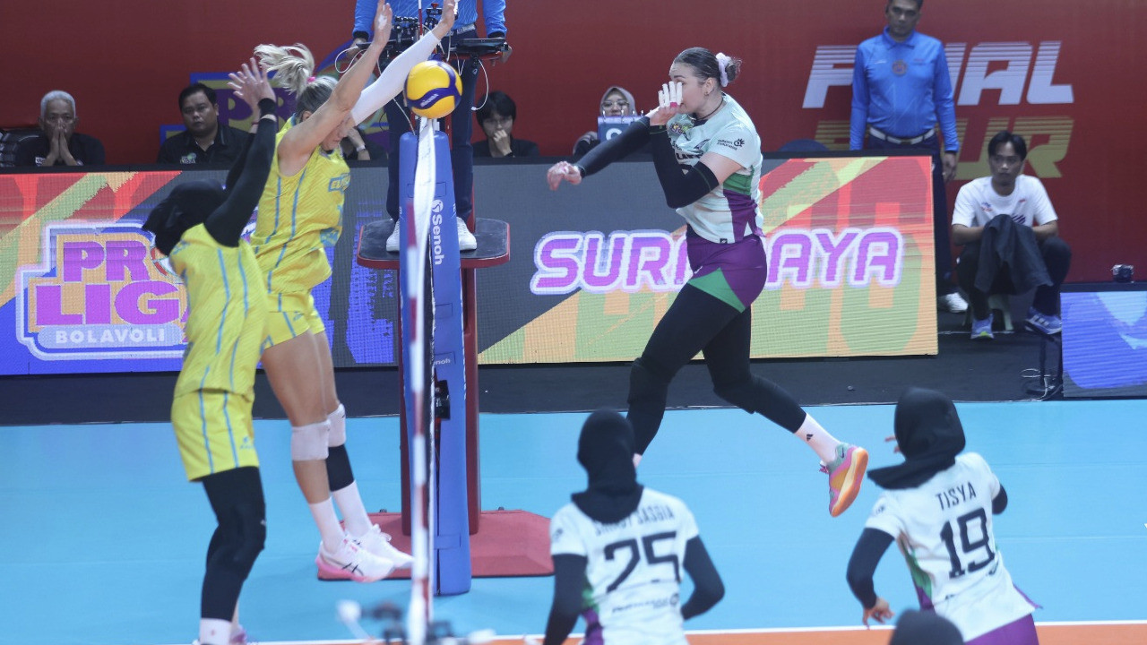 Jakarta Electric PLN vs Jakarta Pertamina Enduro di final four Proliga 2026.