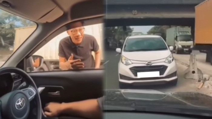 Pengendara mobil dijuluki soft spoken saat mengaku salah sudah lawan arah di kolong jembatan di Cikupa, Tangerang viral