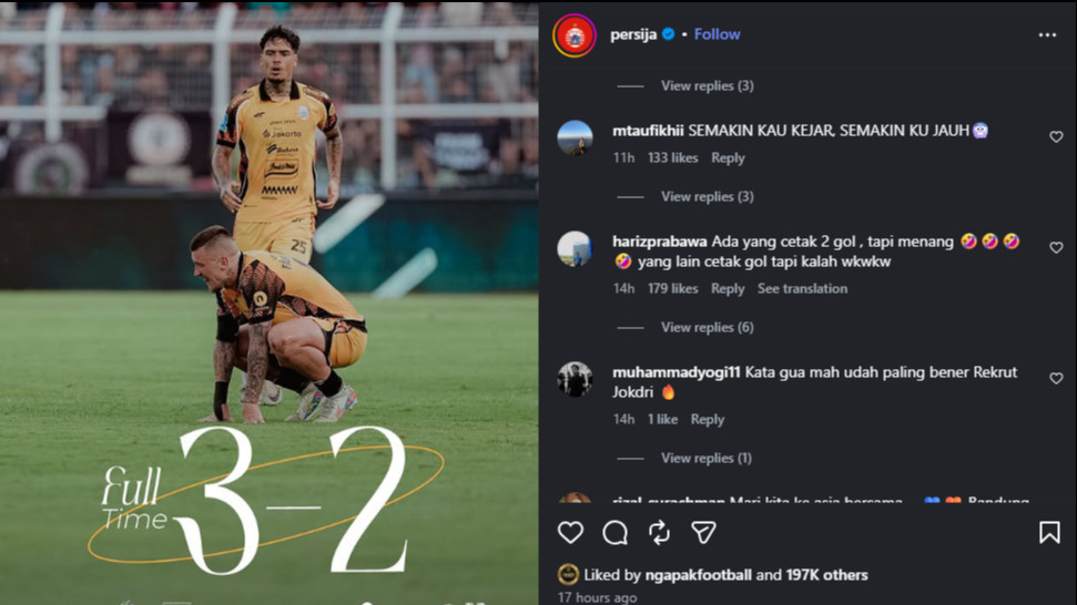 Suporter Persib Bandung komentari kekalahan Persija Jakarta