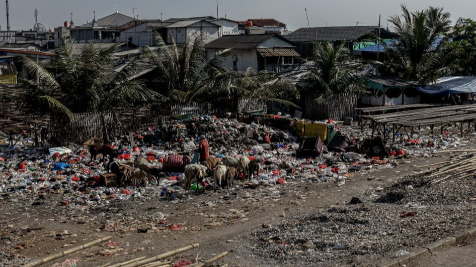 Berita Foto: Gunungan Sampah Dibiarkan, Warga Kalibaru Hirup Bau Menyengat Tiap Hari
