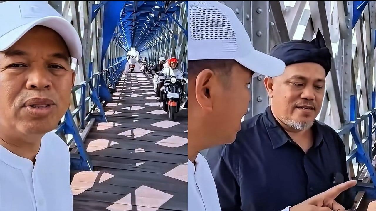 Gubernur Jawa Barat, Dedi Mulyadi, meninjau kondisi Jembatan Cirahong