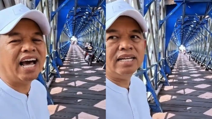 Gubernur Jabar, Dedi Mulyadi (KDM) melihat langsung kondisi Jembatan Cirahong, Ciamis