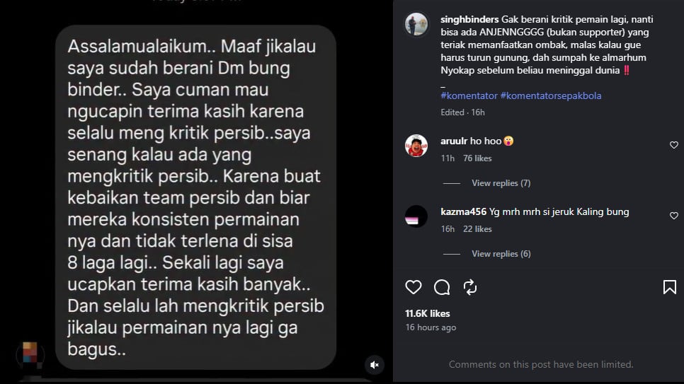 Bung Binder tanggapi pernyataan Greg Nwokolo