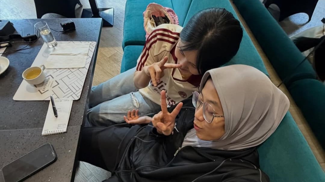 Yeum Hye-seon saat temui Megawati Hangestri di Surabaya