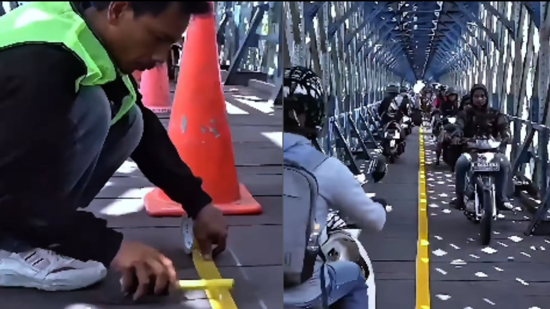 perbaikan jembatan Cirahong