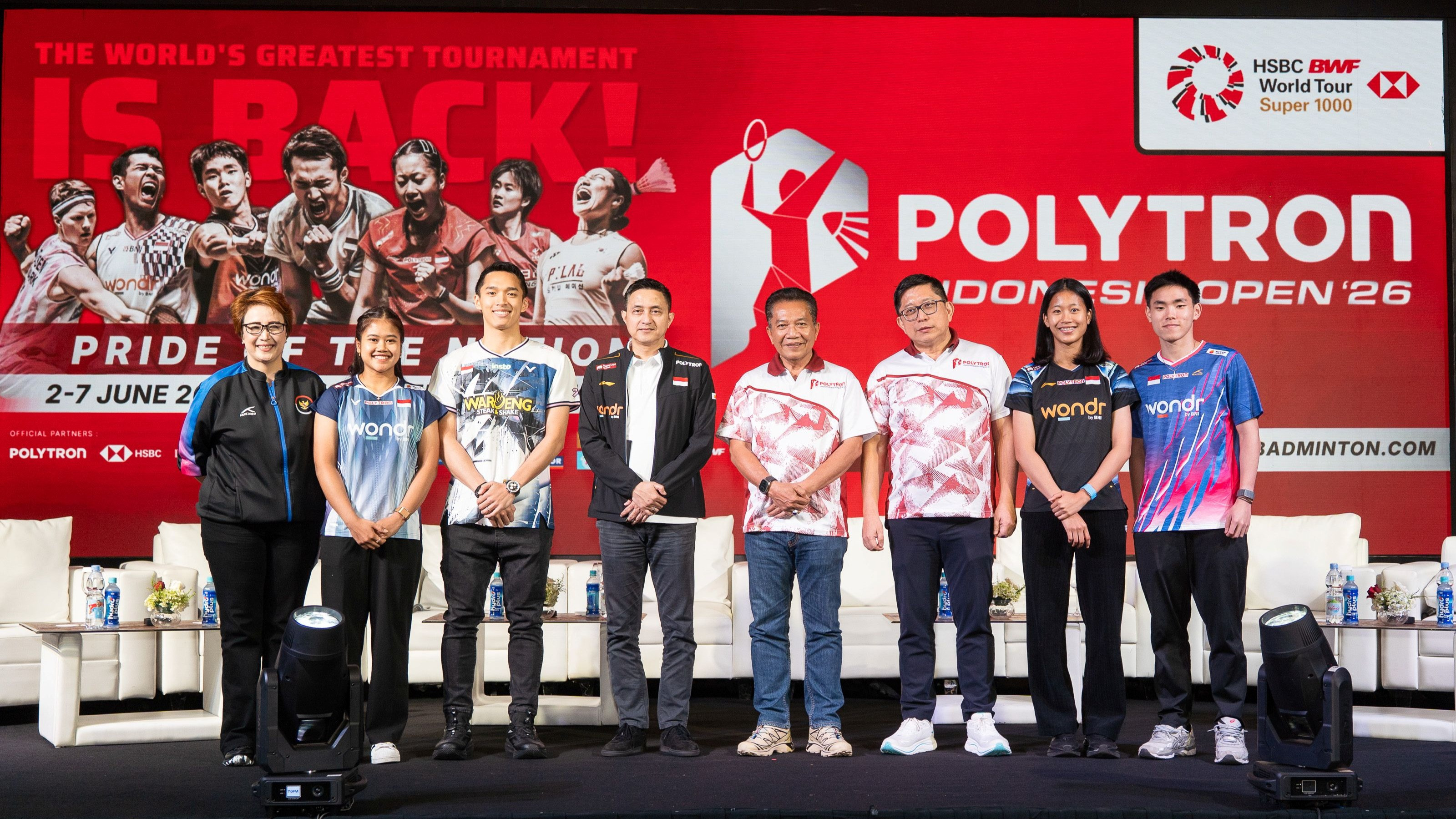 Polytron Indonesia Open 2026 akan bergulir pada 2 - 7 Juni 2026 di istora GBK, Senayan, Jakarta Pusat