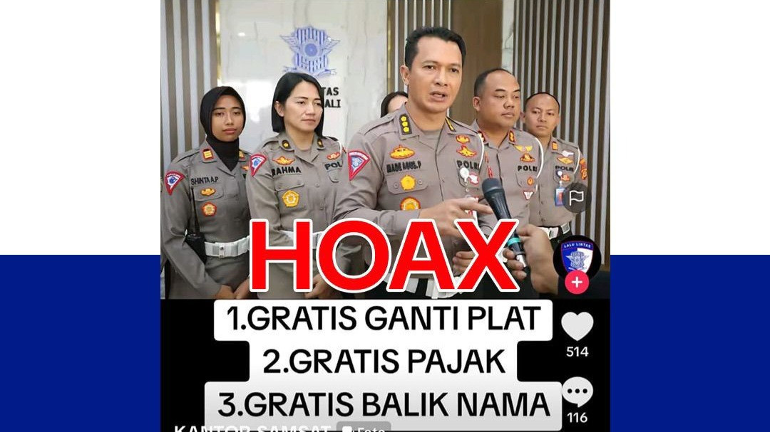 Viral Informasi Program Gratis Pemutihan Pajak Kendaraan, Korlantas Polri: Itu Hoaks
