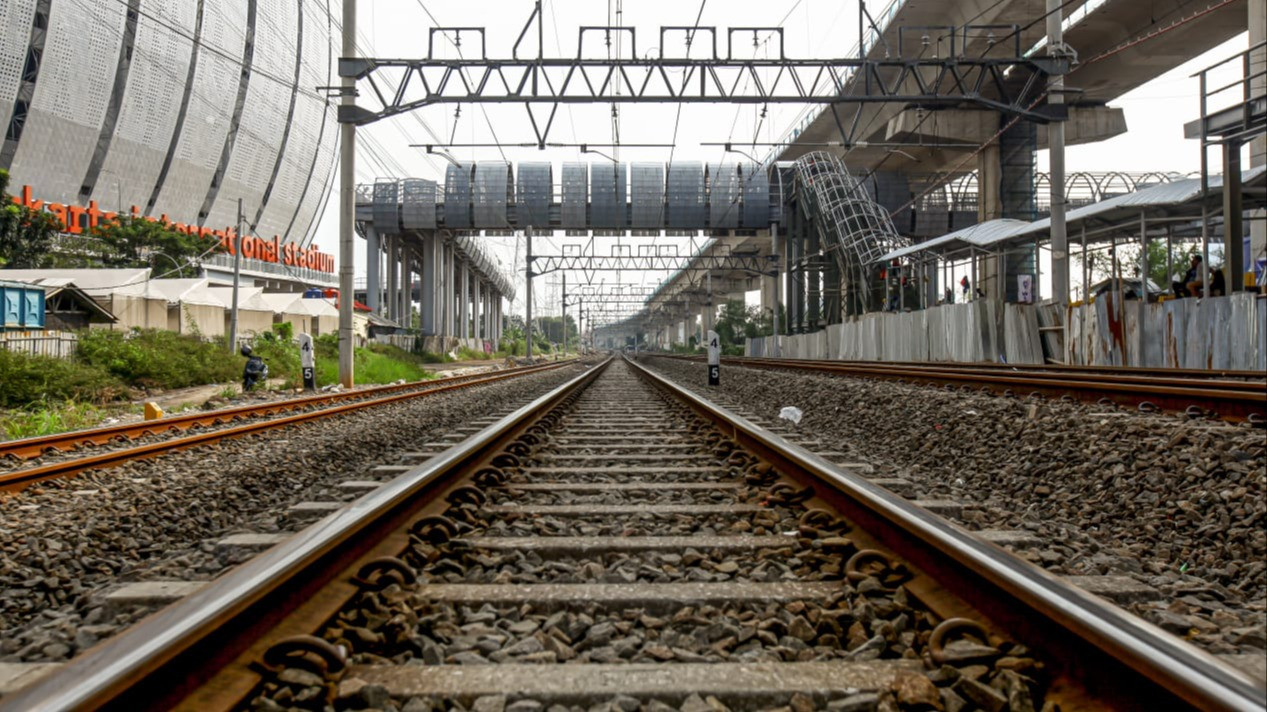 Berita Foto: Pembangunan Stasiun JIS Capai Kemajuan, Ditargetkan Beroperasi Juni 2026
