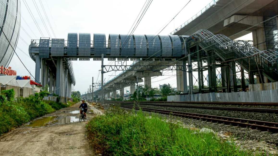 Berita Foto: Pembangunan Stasiun JIS Capai Kemajuan, Ditargetkan Beroperasi Juni 2026