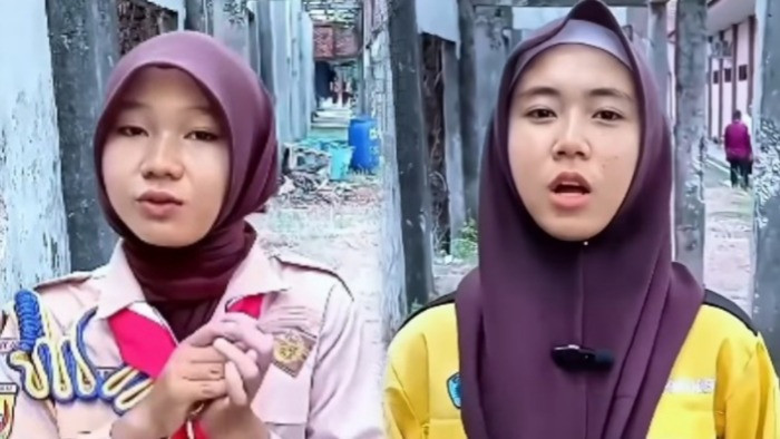 2 siswi SMKN 1 Babelan, Kabupaten Bekasi curhat kepada Gubernur Jawa Barat, Dedi Mulyadi (KDM) soal kondisi bangunan sekolahnya