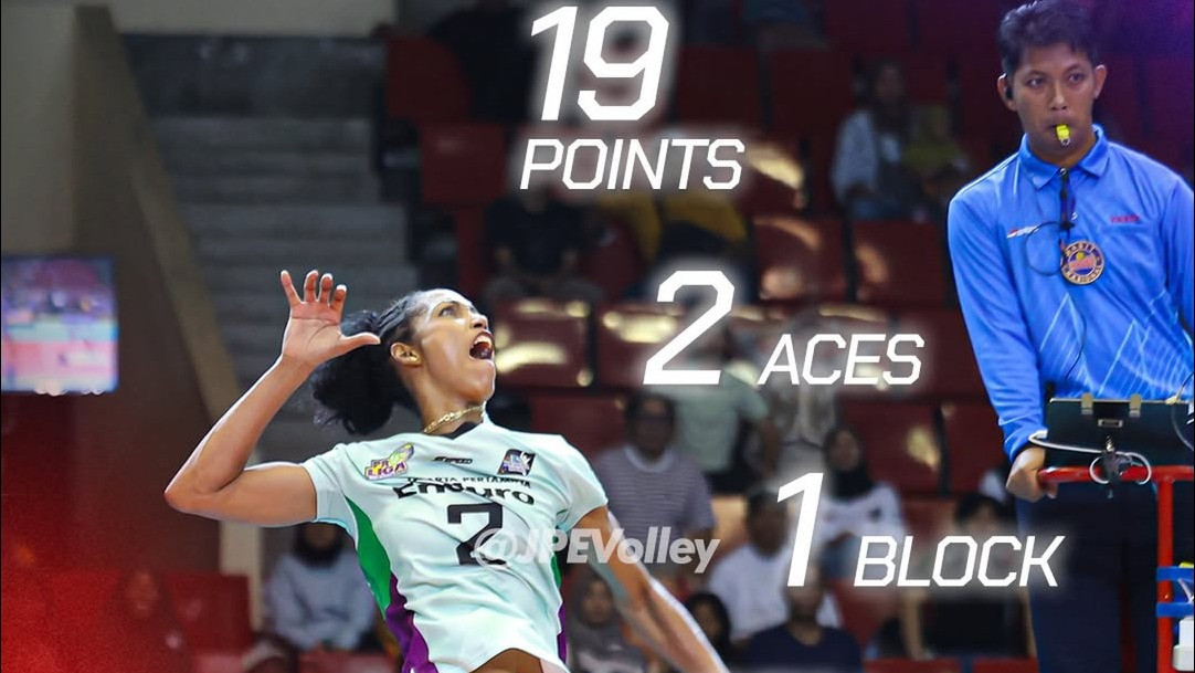 Wilma Salas, sosok yang tampil gemilang di saat-saat paling genting Jakarta Pertamina Enduro menghadapi Jakarta Popsivo Polwan.