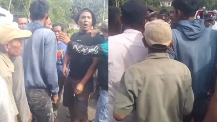 Momen warga Surian, Desa Cayur, Tasikmalaya, menggeruduk pelaku premanisme diduga melakukan penganiayaan kepada petani sekaligus ulama berusia 70 tahun viral