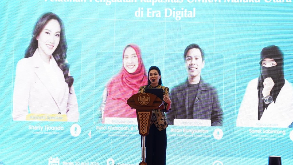 Gubernur Maluku Utara, Sherly Tjoanda dalam sambutannya di kegiatan penguatan kapasitas UMKM