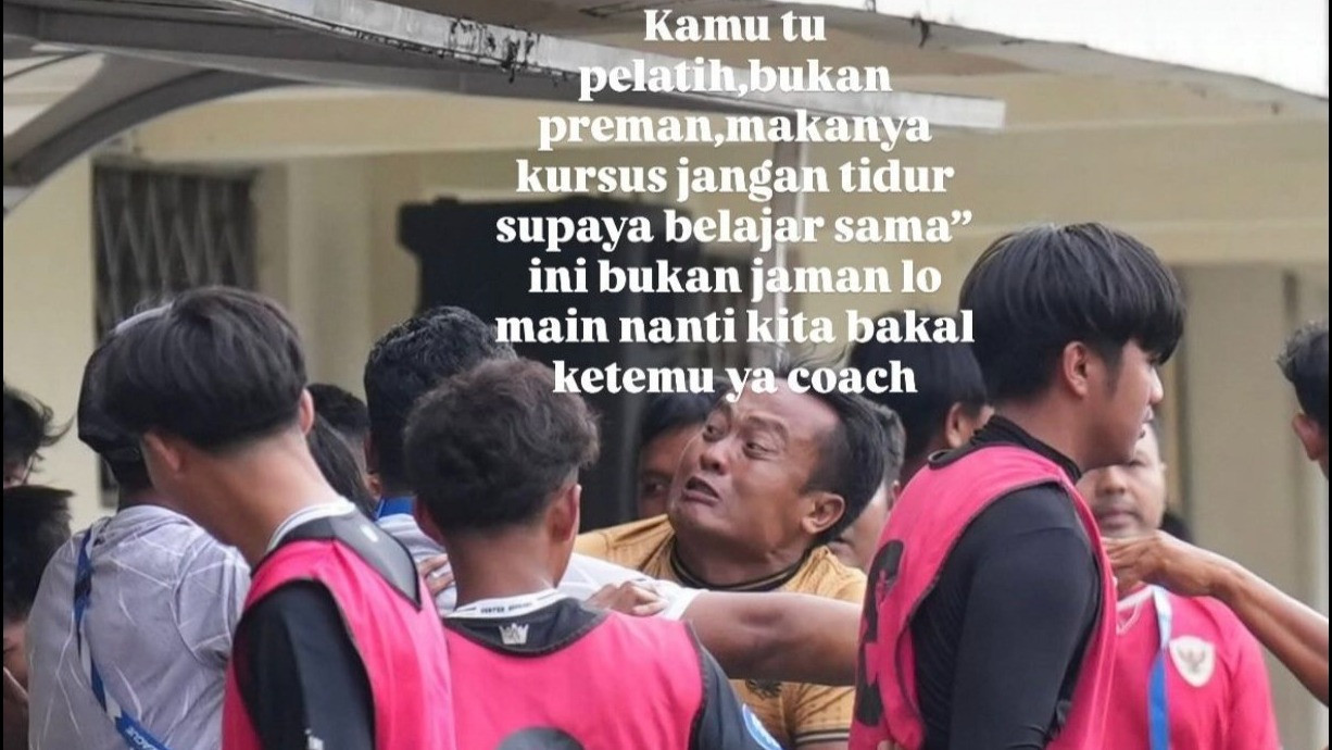 Unggahan Firman Utina soal insiden dalam laga Bhayangkara FC U-20 melawan Dewa United U-20 di ajang Elite Pro Academy (EPA) U-20 2026