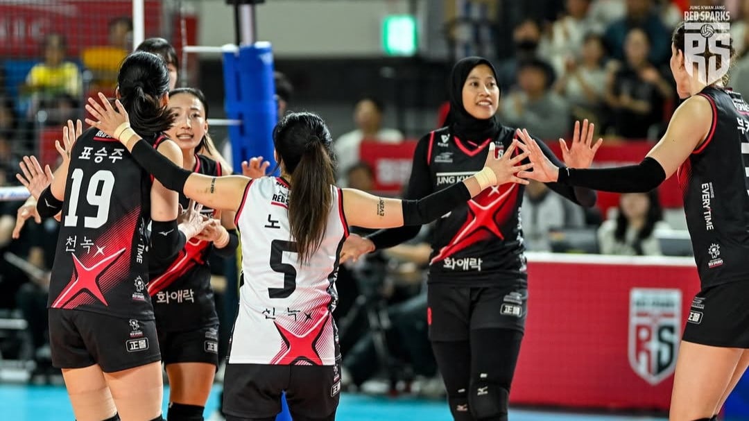 Megawati Hangestri saat masih berseragam Red Sparks