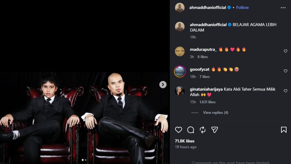 Unggahan Instagram Ahmad Dhani jelang pernikahan El Rumi dengan Syifa Hadju