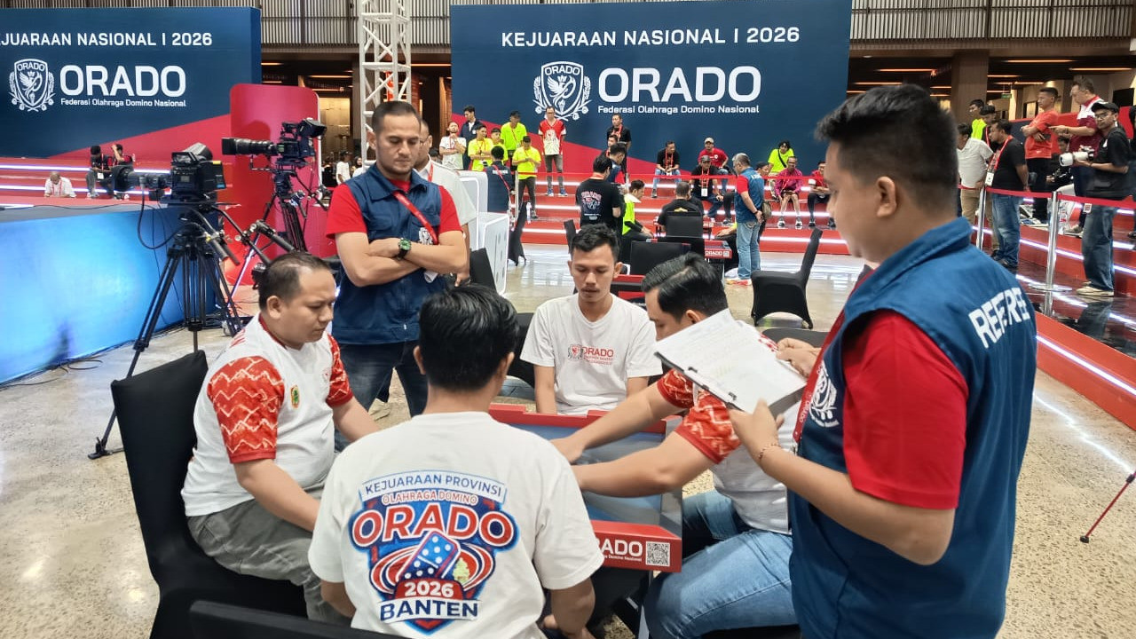 Kejuaraan Nasional (Kejurnas) Turnamen Olahraga Domino Nasional (ORADO) 2026 di Megamendung, Jawa Barat pada Sabtu (25/4/2026).