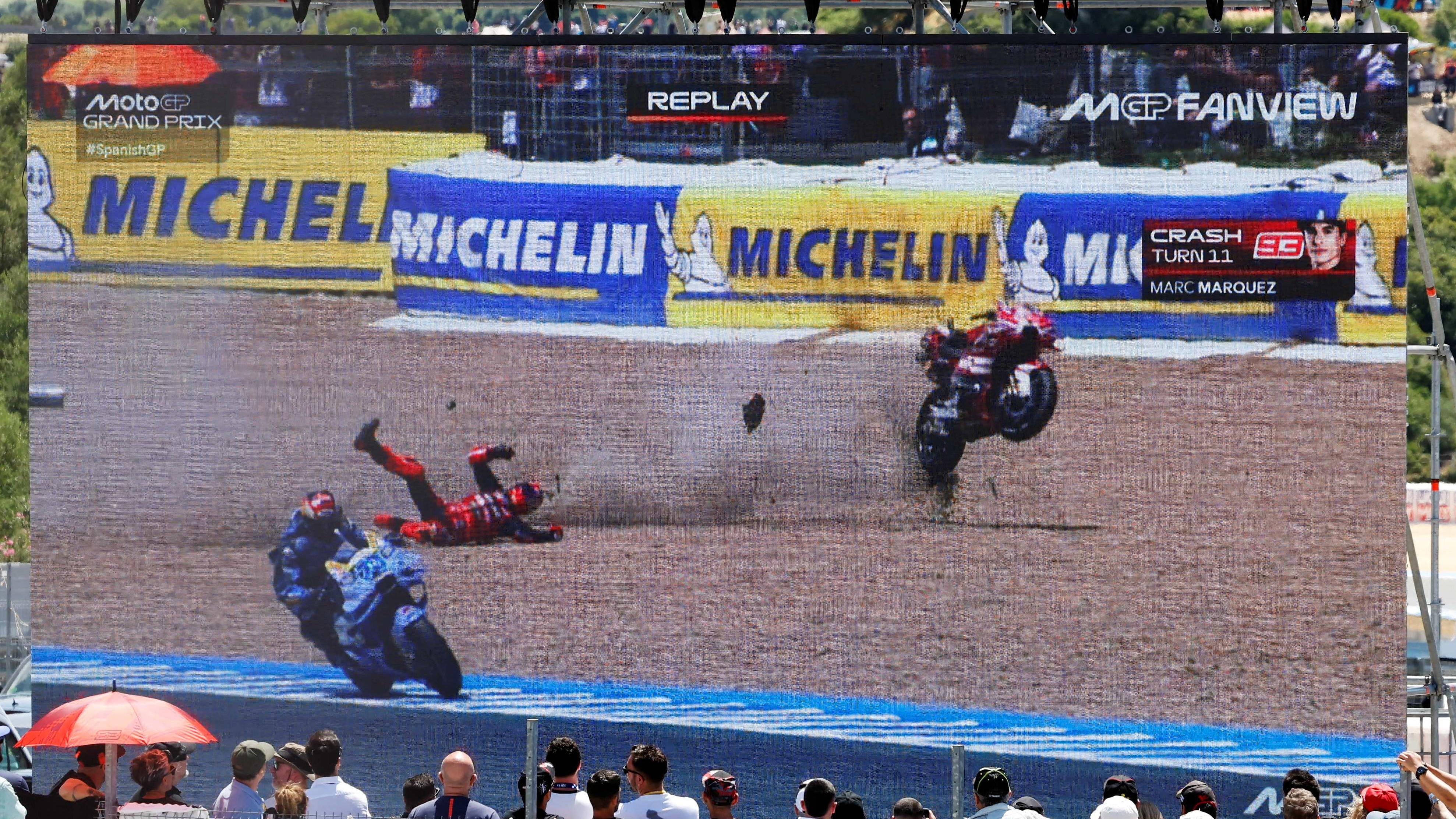 Rider Ducati Lenovo, Marc Marquez crash di MotoGP