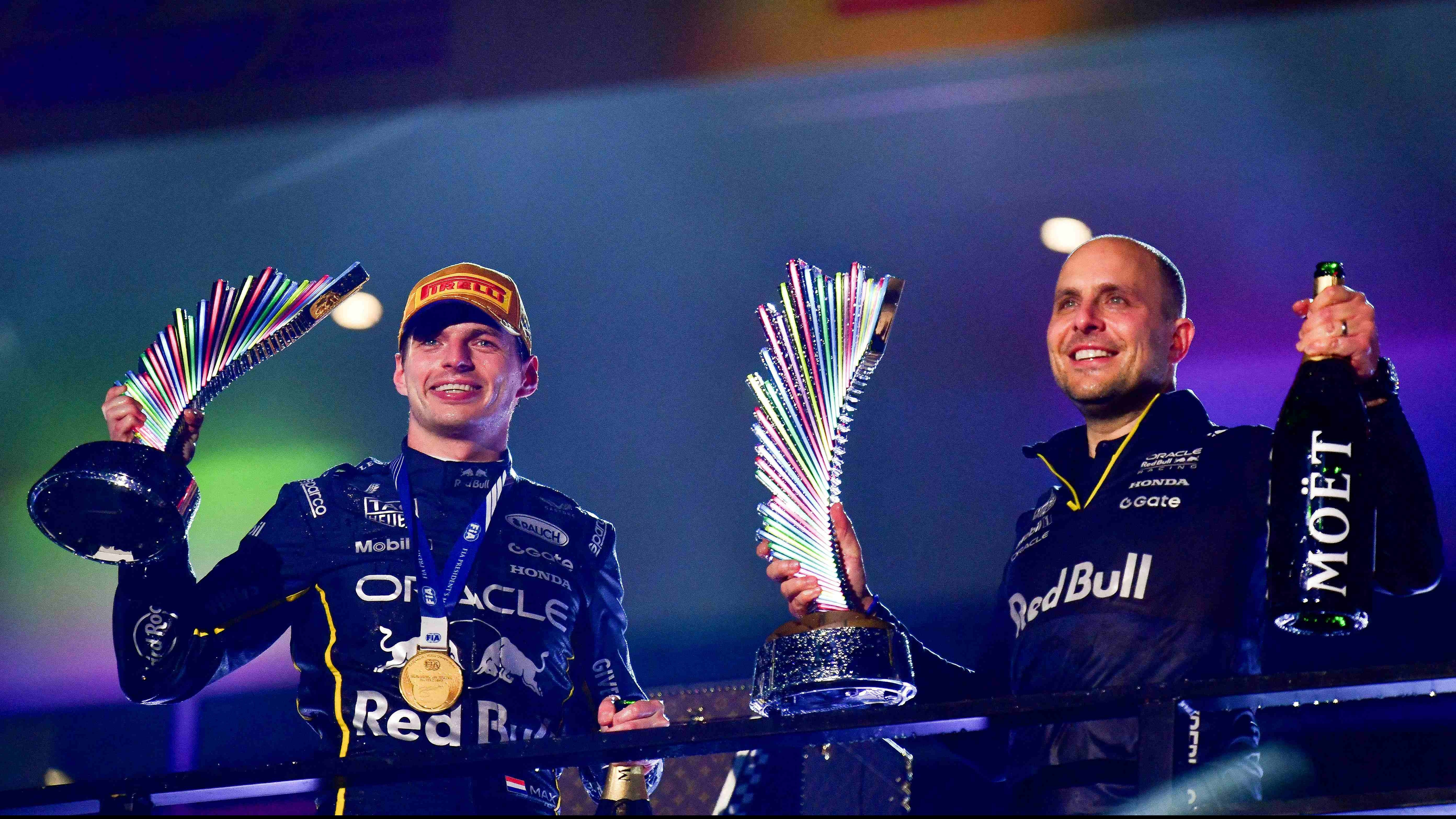 Max Verstappen dan Gianpiero Lambiase