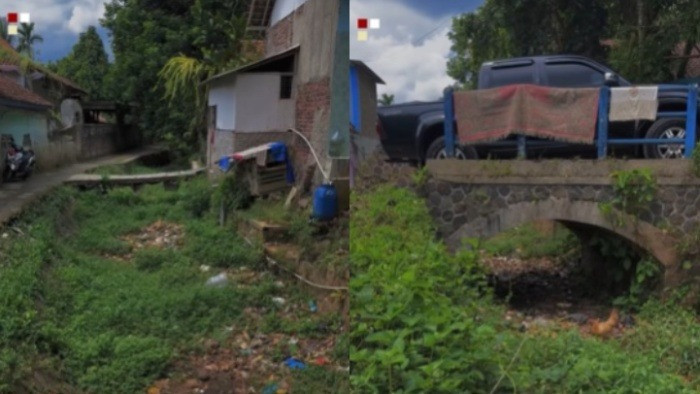 Saluran irigasi Ciramajaya di Tasikmalaya