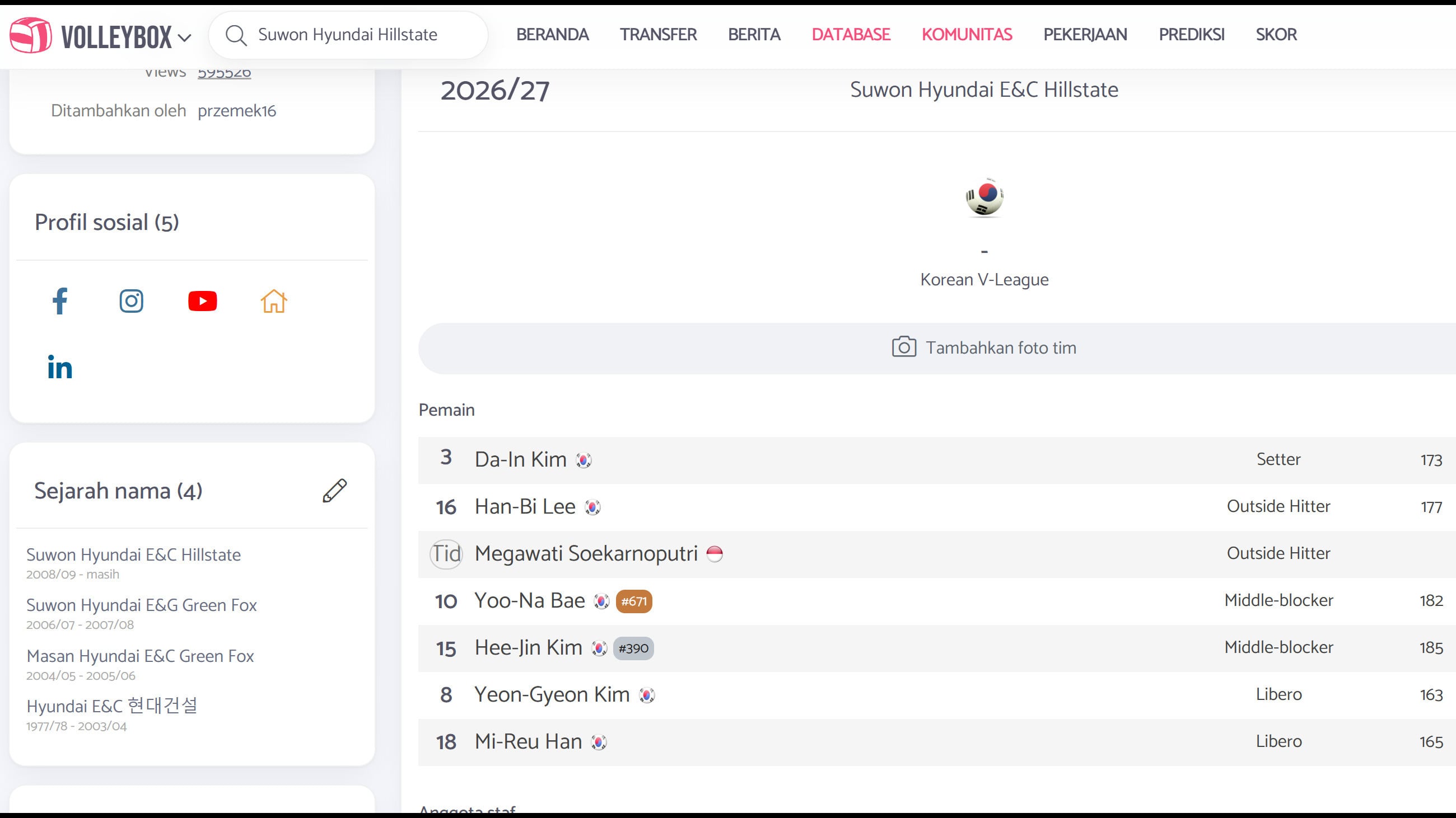 Tok! Megawati Hangestri Masuk Roster Hyundai Hillstate Fantatis, Segini Gajinya di Liga Voli Korea Musim 20262027