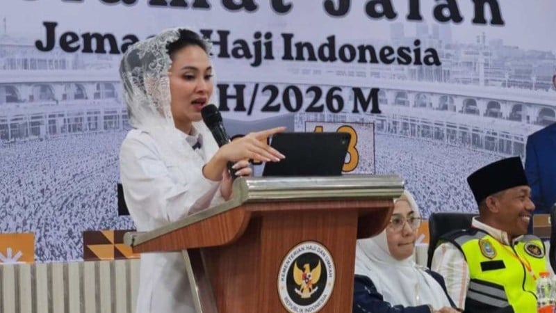 Gubernur Maluku Utara, Sherly Tjoanda Laos melakukan pelepasan calon jemaah haji asal Malut