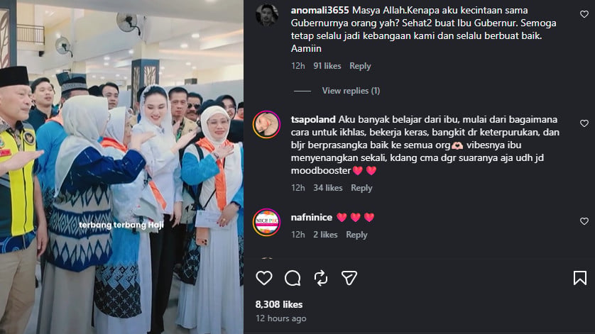 Gubernur Malut Sherly Tjoanda saat melepas calon jemaah haji Maluku Utara