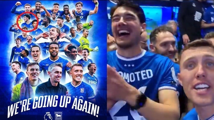 Elkan Baggott rayakan promosi ke Premier League bareng Ipswich Town