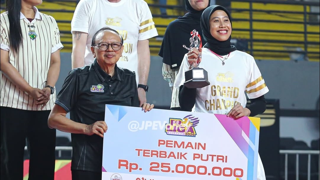 Megawati Hangestri saat raih Best Player di Proliga 2026