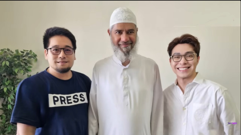 Hanny Kristianto dan dr Richard Lee bersama Ustaz Zakir Naik