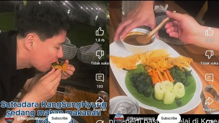 Pelatih Hillstate Kang Sung-hyung makan pecel dan rempeyek setelah tonton Megawati Hangestri
