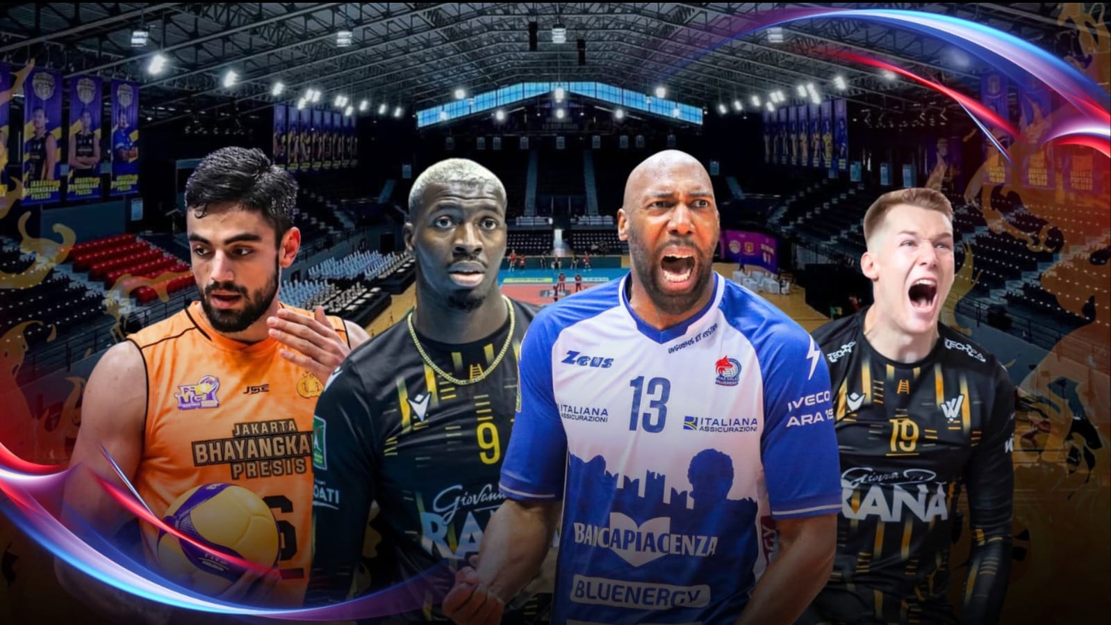 Empat pemain asing Jakarta Bhayangkara Presisi, Bardia Saadat (Opposite/Iran), Noumory Kieta (Outside Hitter/Mali), Rok Mozic (Outside Hitter/Slovenia) dan Robertlandy Simon (Middle Blocker/Kuba).