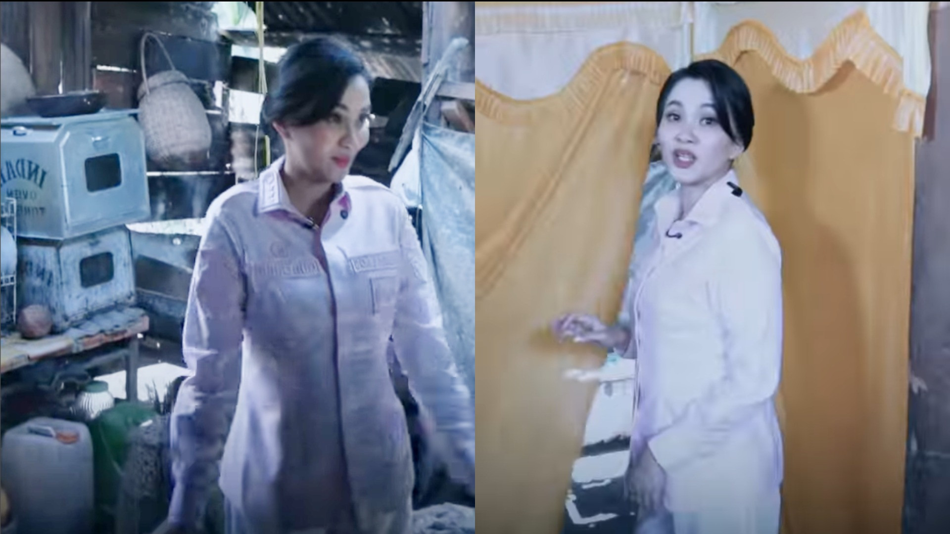 Gubernur Malut, Sherly Tjoanda saat melihat dapur warga