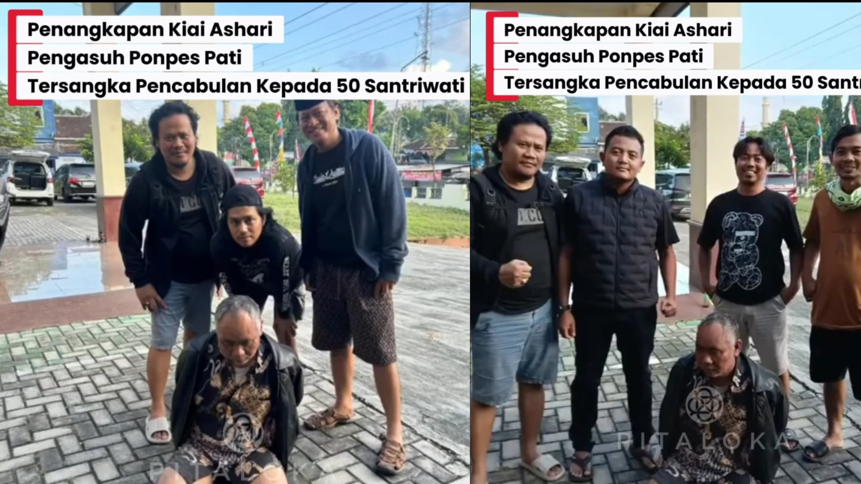 Aparat akhirnya berhasil menangkap Kiai Ashari di wilayah Purwantoro, Wonogiri. Penangkapan tersebut dipimpin langsung oleh Kasatreskrim Polresta Pati.