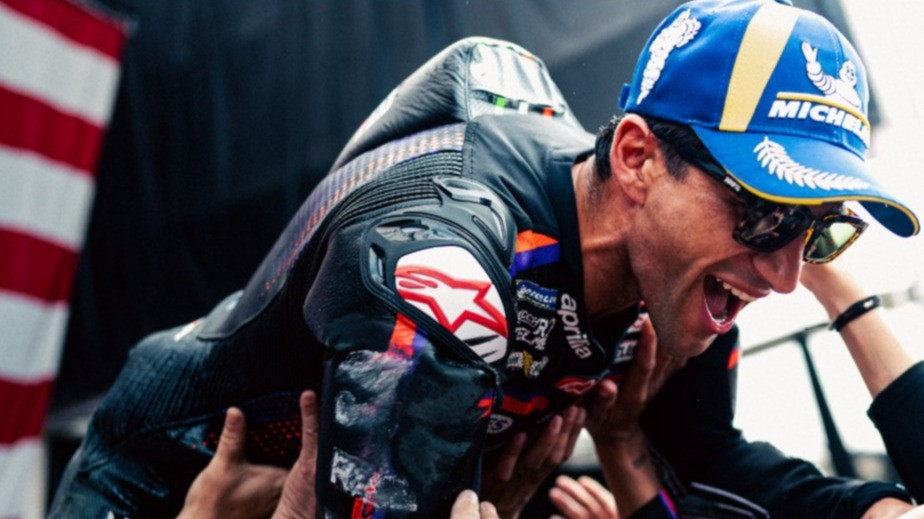 Jorge Martin persembahkan podium MotoGP Amerika 2026 untuk Aprilia