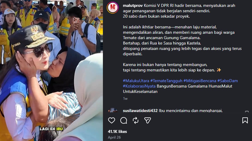 Gubernur Malut Sherly Tjoanda dicium warganya