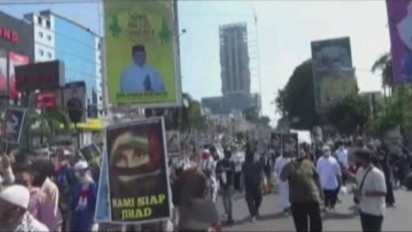 Forum Masyarakat Lampung unjuk rasa bela Palestina