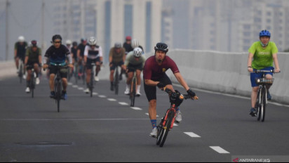 Polda Metro Jaya Tindak Pesepeda yang Keluar dari Jalur Khusus Sepeda