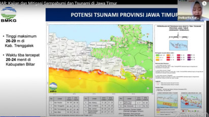 Khofifah Minta Skenario Tsunami 29 Meter di Jatim Tidak Dibesar-besarkan