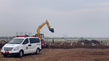 Covid-19 di DKI Melonjak, Setengah Kapasitas di TPU Rorotan Sudah Terisi